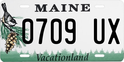 ME license plate 0709UX