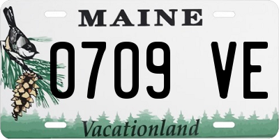 ME license plate 0709VE