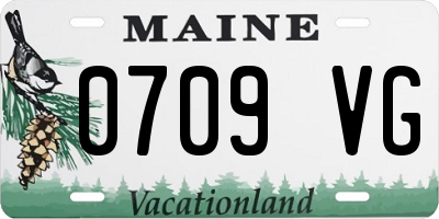 ME license plate 0709VG