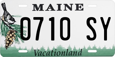 ME license plate 0710SY