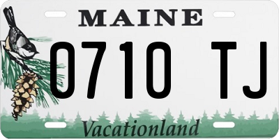 ME license plate 0710TJ