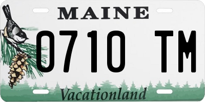 ME license plate 0710TM