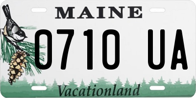 ME license plate 0710UA