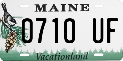 ME license plate 0710UF