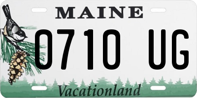 ME license plate 0710UG