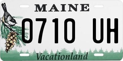 ME license plate 0710UH