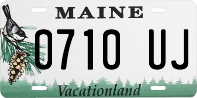 ME license plate 0710UJ