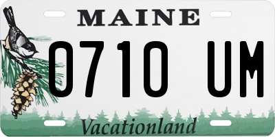 ME license plate 0710UM
