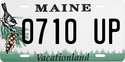 ME license plate 0710UP