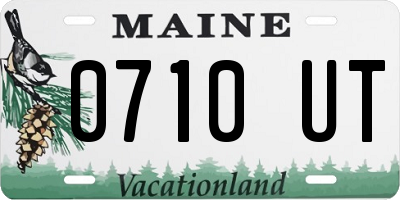 ME license plate 0710UT