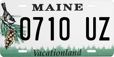 ME license plate 0710UZ