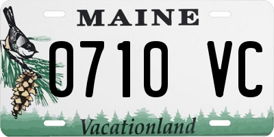 ME license plate 0710VC