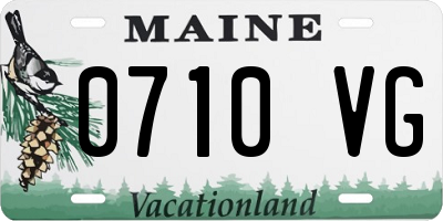 ME license plate 0710VG