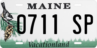 ME license plate 0711SP