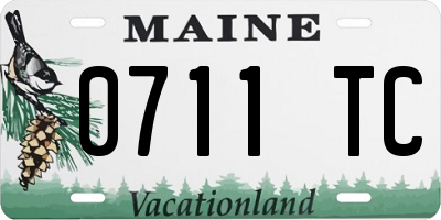 ME license plate 0711TC