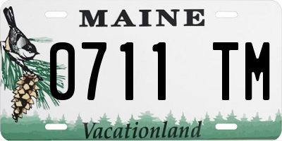 ME license plate 0711TM