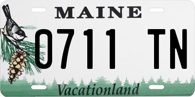 ME license plate 0711TN