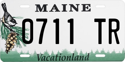 ME license plate 0711TR