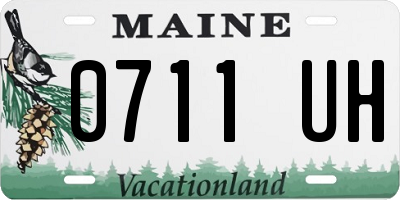 ME license plate 0711UH