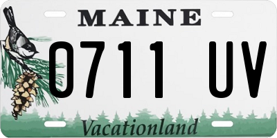 ME license plate 0711UV
