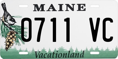 ME license plate 0711VC