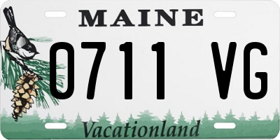 ME license plate 0711VG