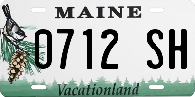 ME license plate 0712SH