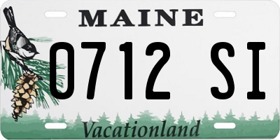 ME license plate 0712SI