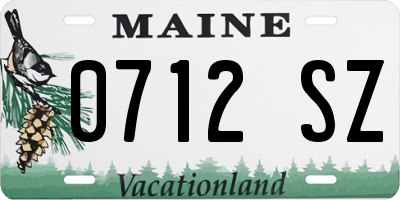 ME license plate 0712SZ