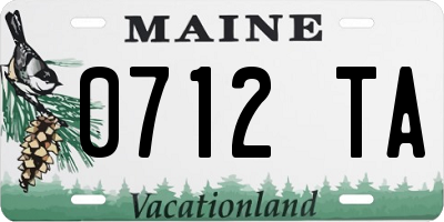 ME license plate 0712TA