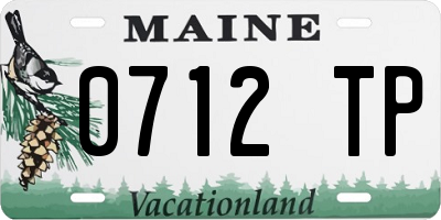 ME license plate 0712TP