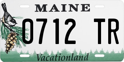 ME license plate 0712TR
