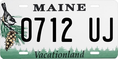 ME license plate 0712UJ