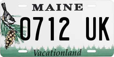 ME license plate 0712UK