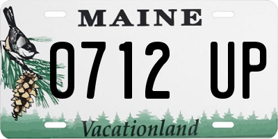 ME license plate 0712UP