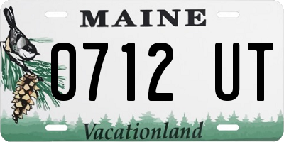 ME license plate 0712UT