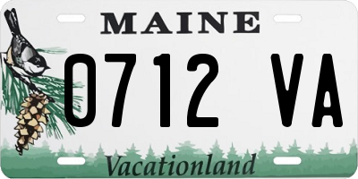 ME license plate 0712VA