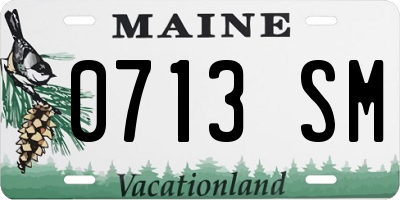 ME license plate 0713SM