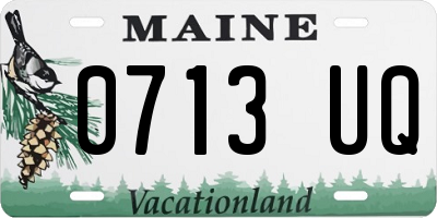 ME license plate 0713UQ