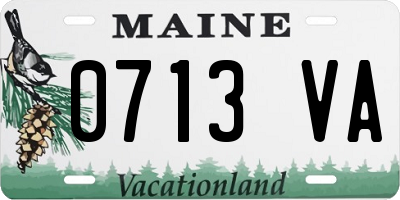 ME license plate 0713VA