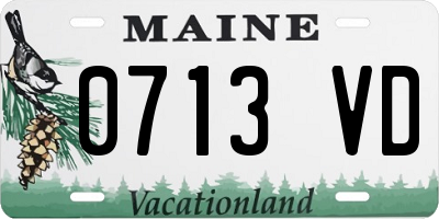 ME license plate 0713VD
