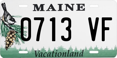 ME license plate 0713VF