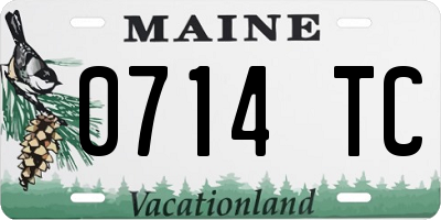 ME license plate 0714TC