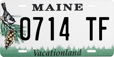 ME license plate 0714TF