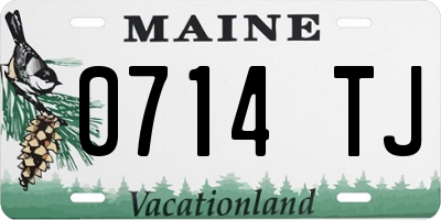 ME license plate 0714TJ