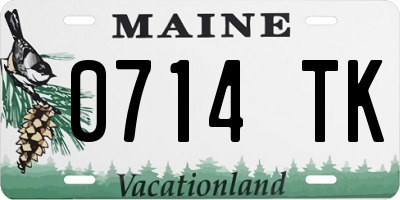 ME license plate 0714TK