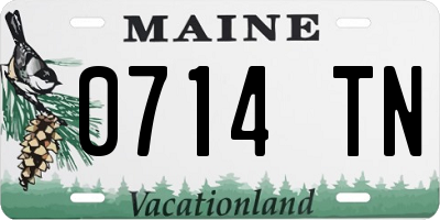 ME license plate 0714TN