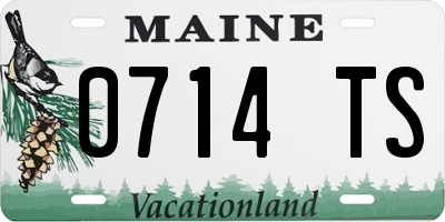 ME license plate 0714TS