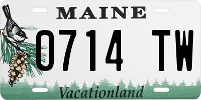 ME license plate 0714TW