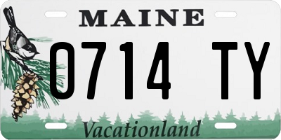 ME license plate 0714TY